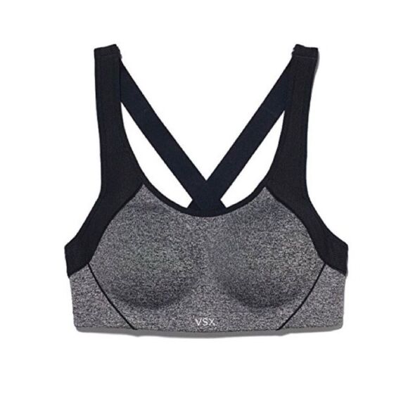 Victoria's Secret VSX Sport Standout Sports Bra in Heather Gray Size 36D - Picture 2 of 8